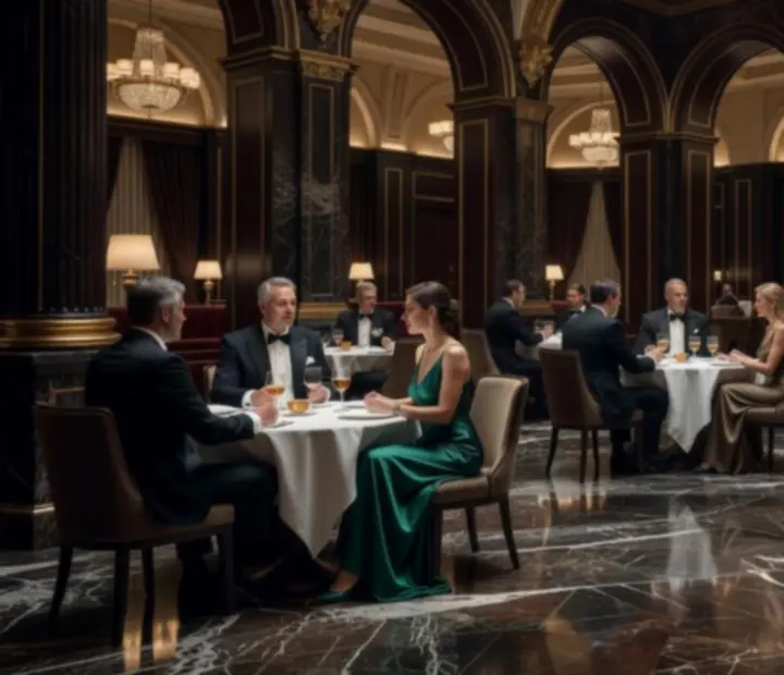 Diskretni elementi casino ambijenta s mekim osvjetljenjem oko restorana Star Issima.
