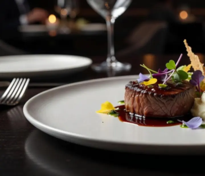 Detaljan prikaz potpisnog fine dining jela na elegantnom tanjuru